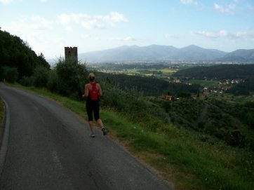 "Training" outside of Lucca, Tuscany in 2008.